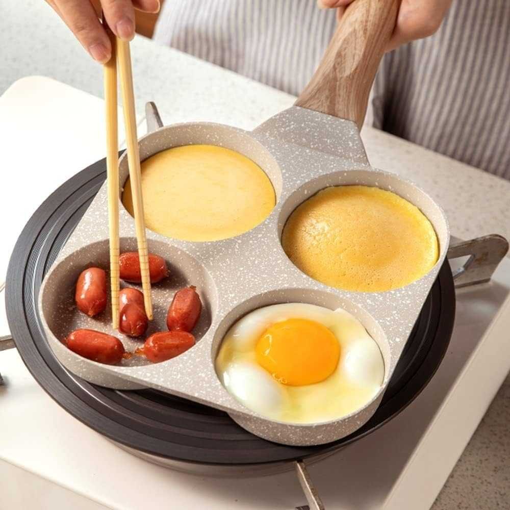 4-Hole Household Nonstick Frying Pan - Image 2