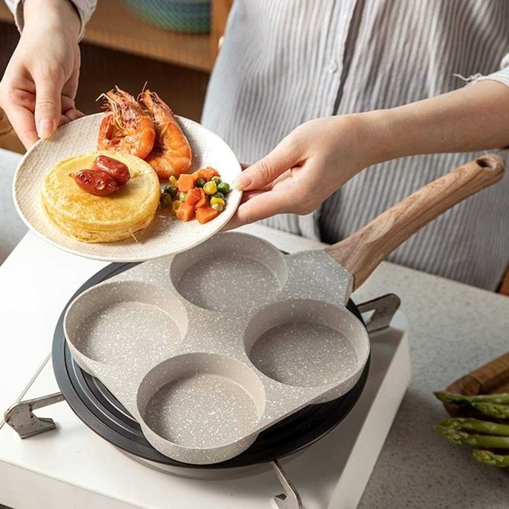 4-Hole Household Nonstick Frying Pan - Image 3