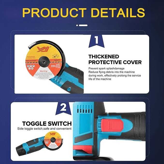 12V Angle Handheld Portable Electric Grinder - Image 2